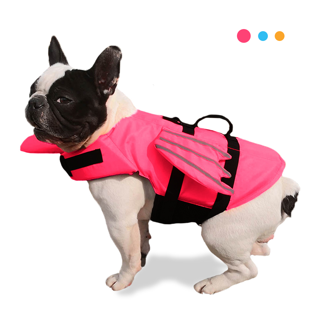 Life Jacket Buoyancy - เสื้อชูชีพสำหรับสุนัข เสื้อกั๊กนิรภัยสำหรับสุนัข ปรับขนาดได้ พร้อมความสามารถในการลอยตัวสูงและที่จับกู้ภัยที่ทนทาน สำหรับสุนัขขนาดเล็ก กลาง