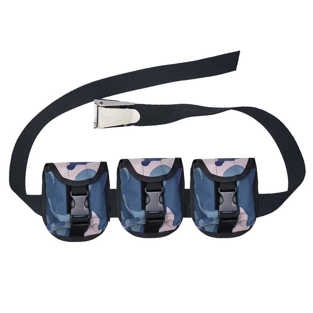 Dive Weight Belt - เข็มขัดถ่วงน้ำหนักดำน้ำลึก 1.5 เมตร พร้อมกระเป๋าถ่วงน้ำหนักแบบถอดได้ 3 ชิ้น