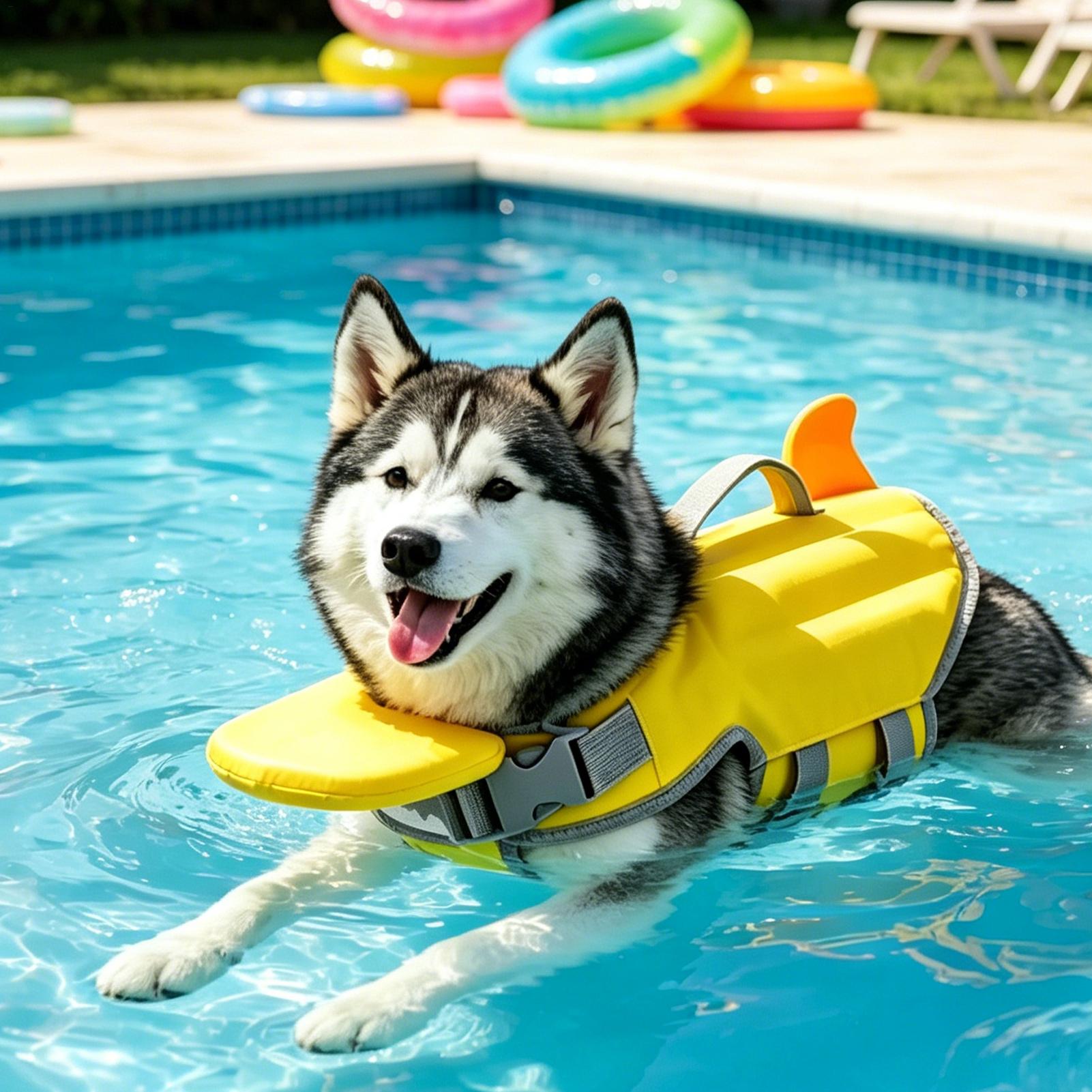 Life Jacket Buoyancy - เสื้อชูชีพสำหรับสุนัข ความลอยตัวสูง พร้อมที่จับช่วยช่วยชีวิต เหมาะสำหรับสุนัขตัวเล็ก ลูกสุนัข สัตว์เลี้ยงขนาดเล็ก