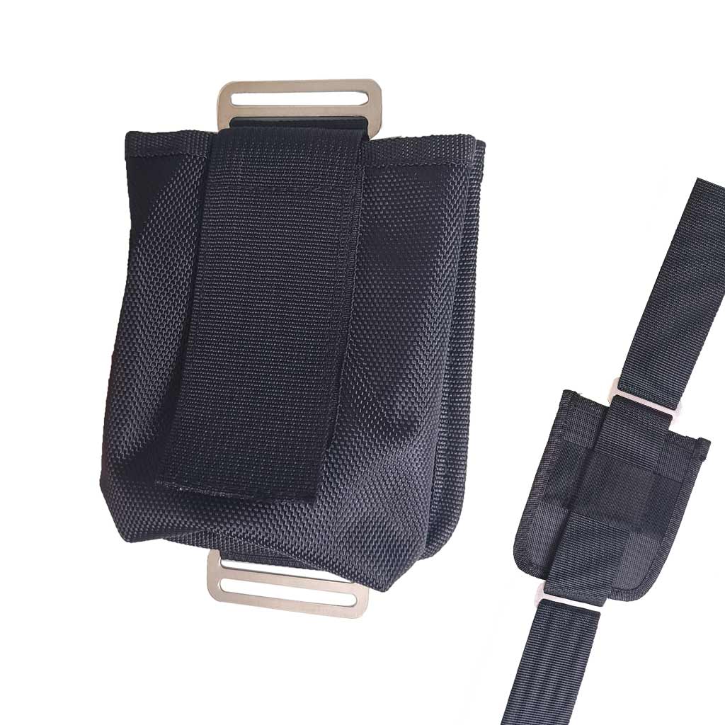 Dive Weight Belt - กระเป๋าถ่วงน้ำสำหรับดำน้ำแบบไซด์เมาท์ 1.5 กก. สายรัดไหล่และเอวสำหรับดำน้ำแบบไซด์เมาท์ พร้อมช่องใส่ของ