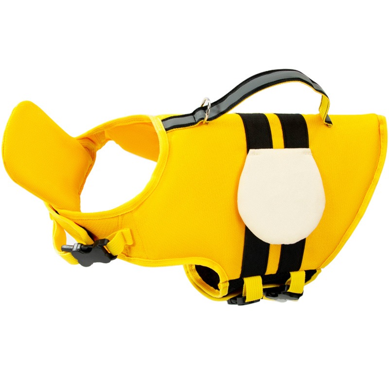 Life Jacket Buoyancy - เสื้อชูชีพสำหรับสุนัขรูปทรงผึ้งน่ารัก เสื้อชูชีพสำหรับฤดูร้อนสำหรับสุนัขขนาดเล็กถึงขนาดกลาง อุปกรณ์ความปลอดภัยสำหรับสัตว์เลี้ยงสำหรับเล่นน้ำกลางแจ้ง