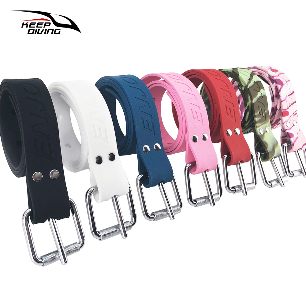 Dive Weight Belt - 2026 1 ชิ้น 1.3M~1.5M เข็มขัดถ่วงน้ำหนักยางซิลิโคนเจลแบบตัดได้พร้อมหัวเข็มขัดสแตนเลสอุปกรณ์เสริม BCD