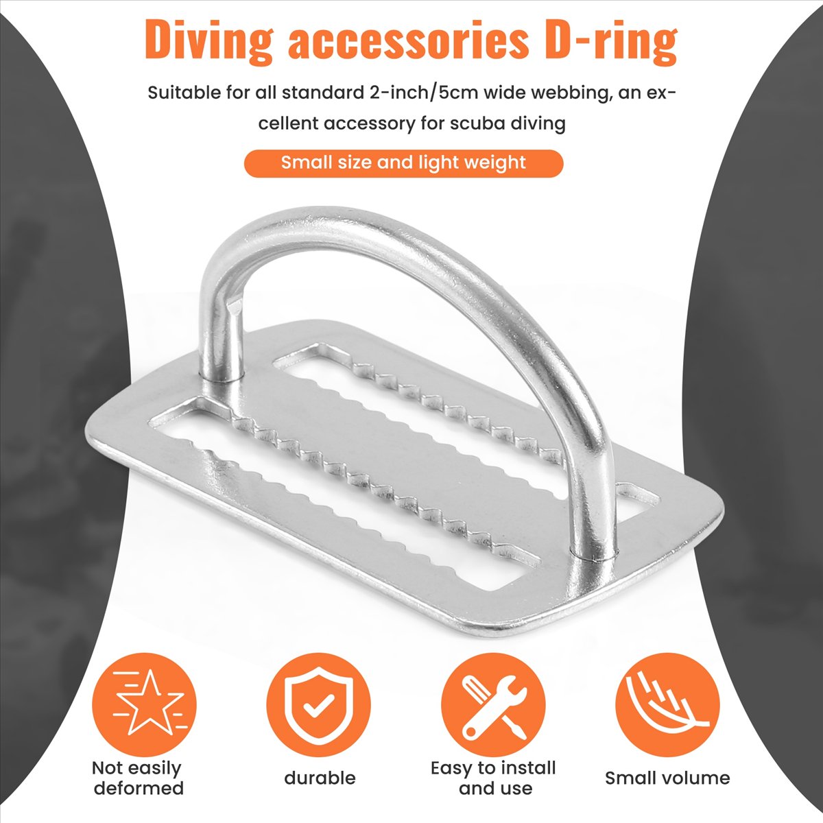 AD45 ห่วงรูปตัว D สแตนเลส 316  - Dive Weight Belt บทวิจารณ์และราคา